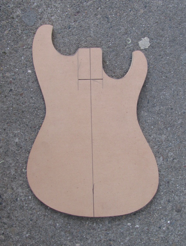 Bass Guitar Body Template